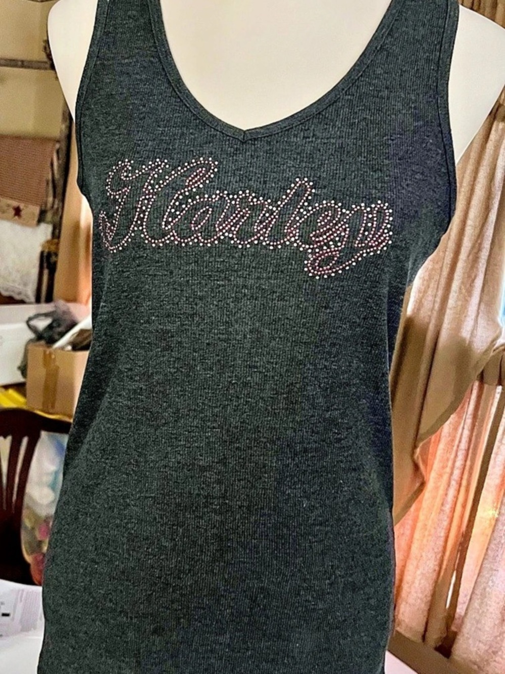 Harley-Davidson Motor Harley-Davidson Cycles Rhinestone Tank Top